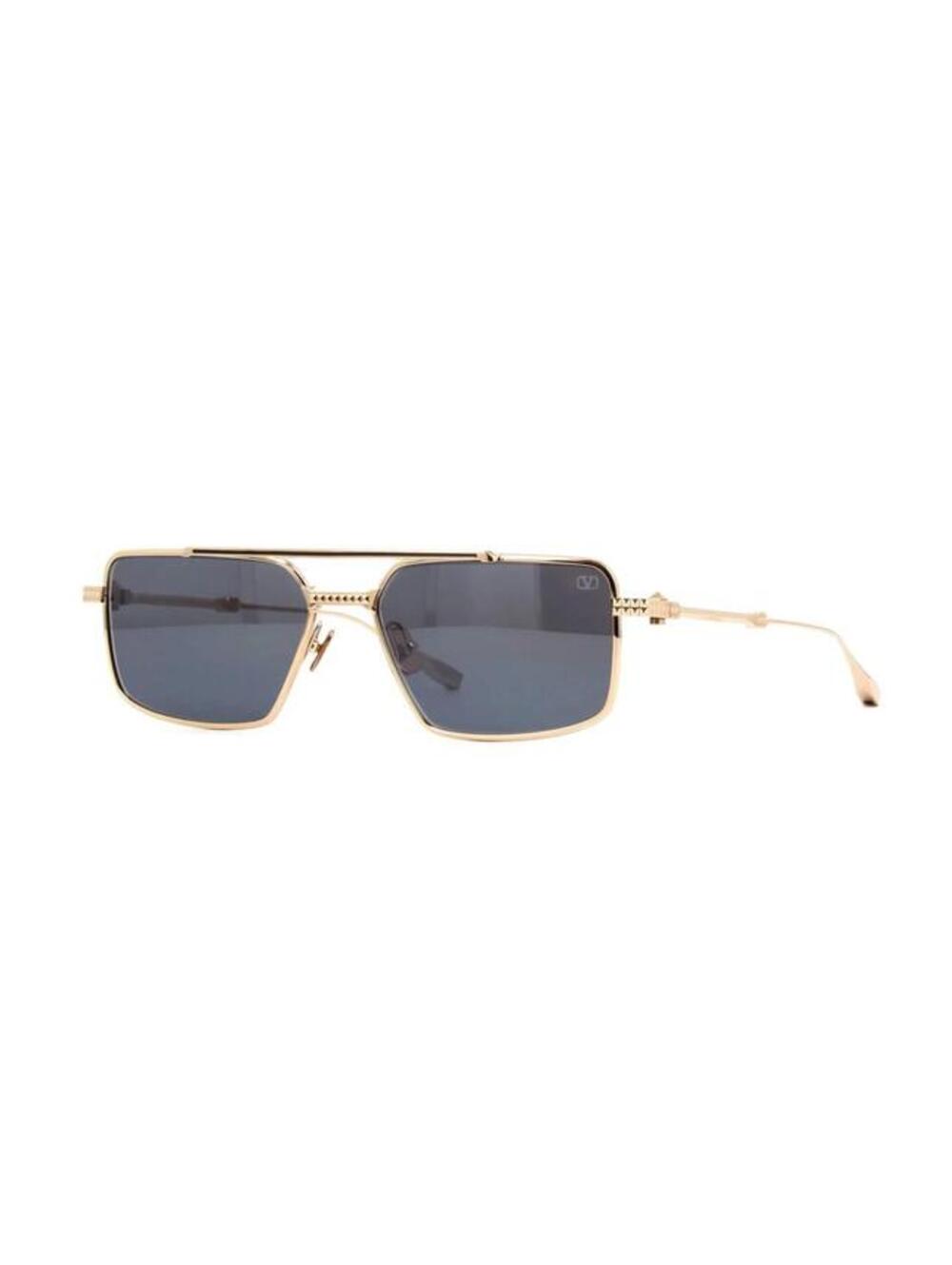 Authentic Valentino V-SEI VLS-111A Gold Titanium Luxury Aviator Sunglasses Japan